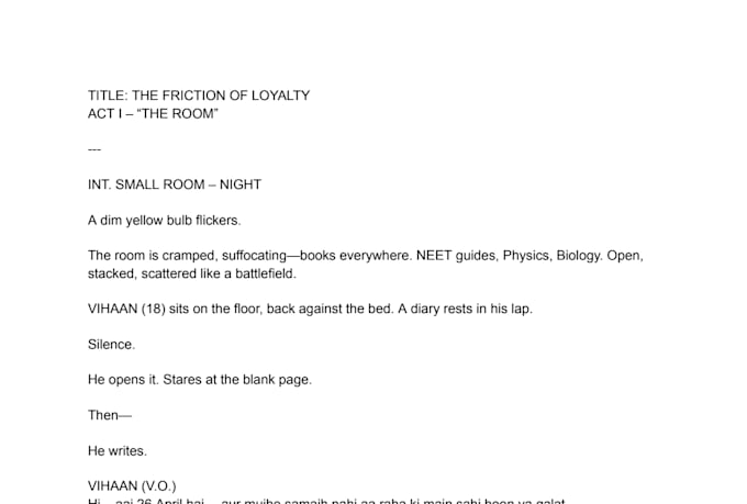 write creative and high quality scripts